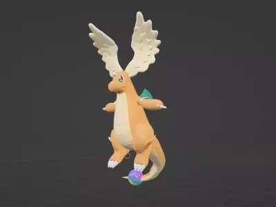 Mega Dragonite - Pokemon 3D model