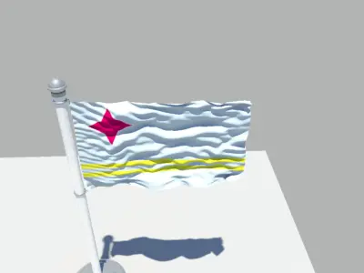 Aruba Flag 3D model