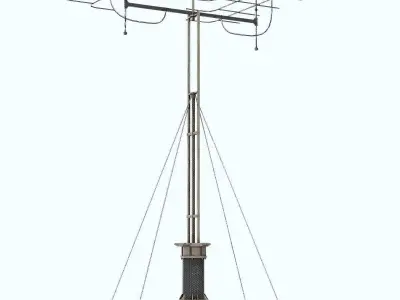 Army   Antenna  Pack   3 Types Low-poly 3D model