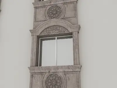 Window Frame 02 Low-poly 3D model