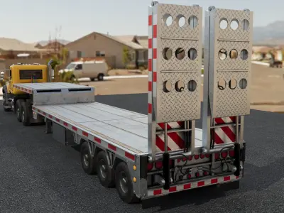  Truck with Step Deck Trailer 