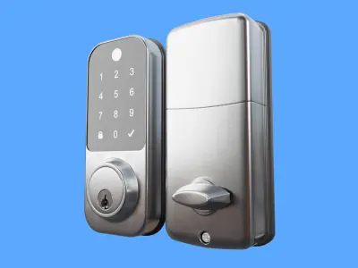 Digital Door Lock Low-poly 3D model