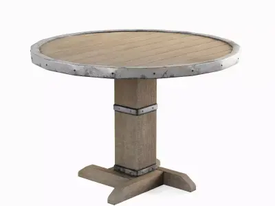 Antique Medieval Table Set Low-poly 3D model