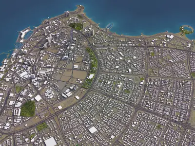 Kuwait Low-poly 3D model