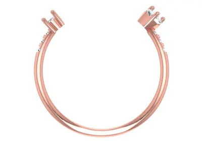 Women Light Weight Band Ring 3D print model 11