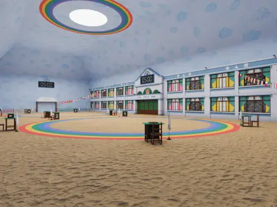 Squid Game Pentathlon Map 3D model