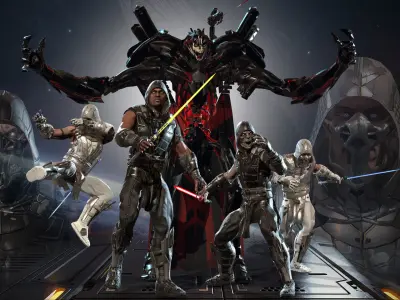 SpaceKnights demon with armor Low-poly 3D model