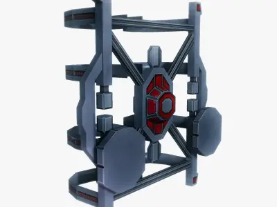 Cargo 2 sci-fi low poly Low-poly 3D model