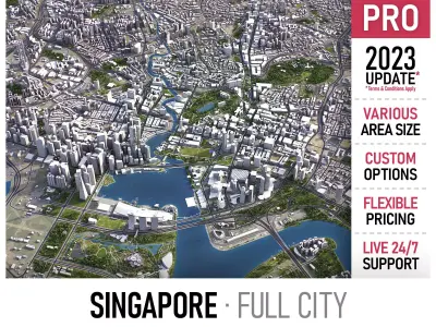 Singapore Low-poly 3D model