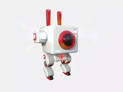 Robot C8 Medic - Sentinel Character SciFi Design Low-poly 3D model