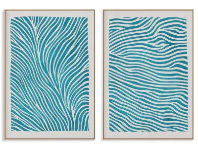 Abstract Painting Frame set 3D model 503