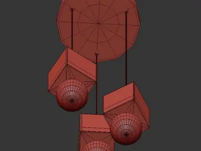 3 lamp pendant 3D model