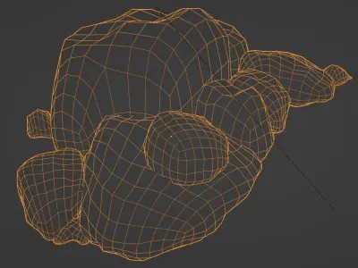 Stone Formation 5 - Rocky Boulder Outcrop - Low Poly Game Ready Low-poly 3D model