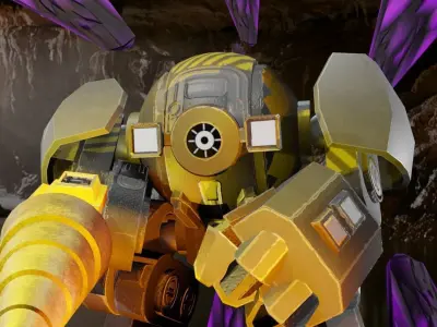 Cyclops Mining Bot Low-poly 3D model