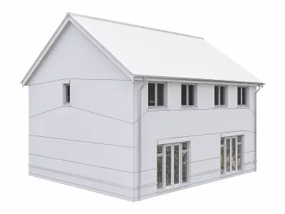 Neighborhood Houses P28 Low-poly 3D model