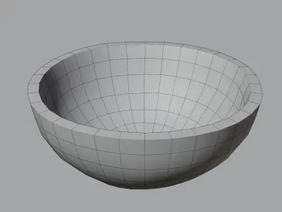 Ceramic bowl Low-poly 3D model