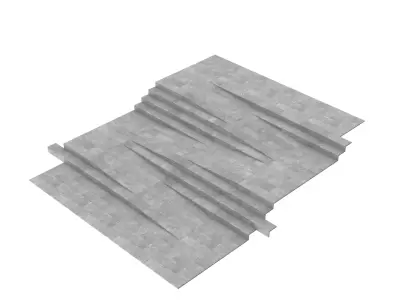 Ramp Stair Low-poly 3D model