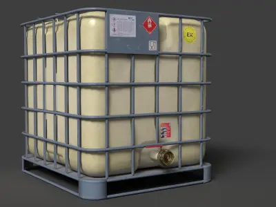 fluid tank Low-poly 3D model