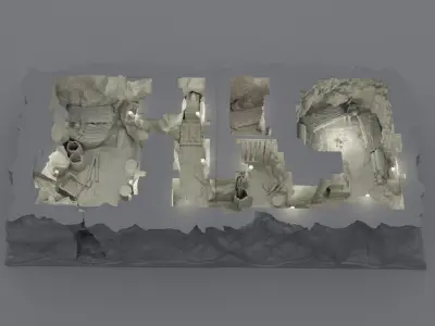 Small Bandit Hideout Tabletop Terrain 28 MM 3D print model