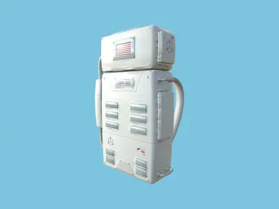 Astronaut Backpack 01 - USA - Character Design Fashion Low-poly 3D model