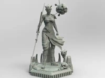 Zabrak Sith Girl 3D print model