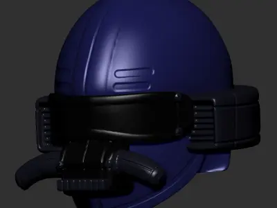 helmet high poly sculpt 3d printable ver 7 3D model 3D model