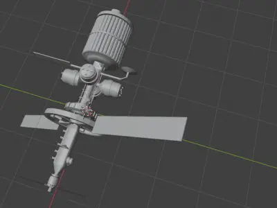 Futuristic  space craft 3d model for games 3D model