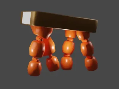 Spy Robot  Table Low-poly 3D model