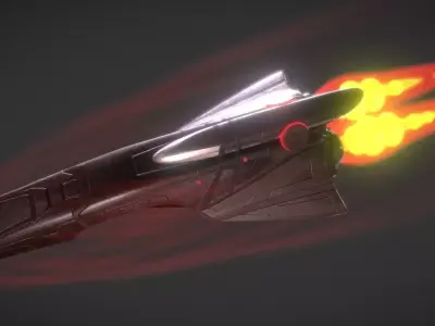 Spaceship - Keeper - Black Version 3D model