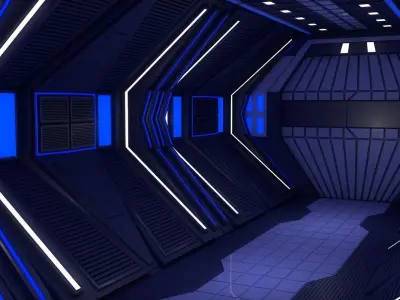 Sci Fi Tunnel  3D model purchase