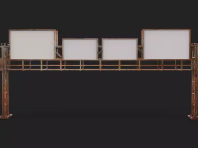 Highway Sign 02 3D model