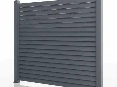 Aluminum Fence Panel -Model 1- 3D model