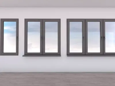 Windows and simple Door  3D model