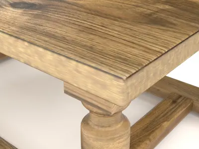 Castle Style Dining Table 3D model