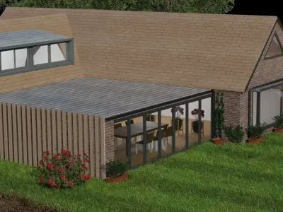 Residential House Design 3D model