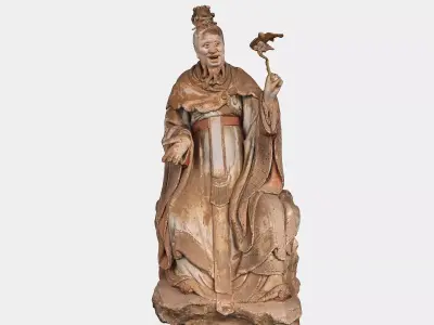 Deity Statue Sculpture06 3D model