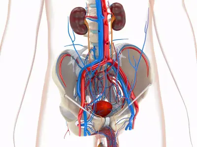 Male Reproductive and Urinary Systems Low-poly 3D model