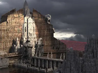 Alien Underground City 3D model