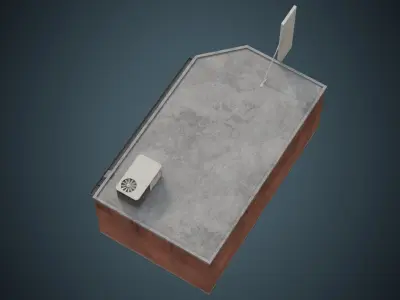 Building 4B Low-poly 3D model