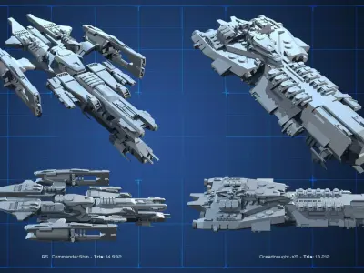 LOW - SPACE Vol01 Low-poly 3D model