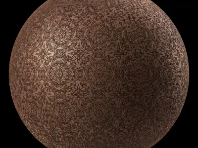 Metal Materials 11- Ornament Metal panels Pbr 4k Seamless Texture