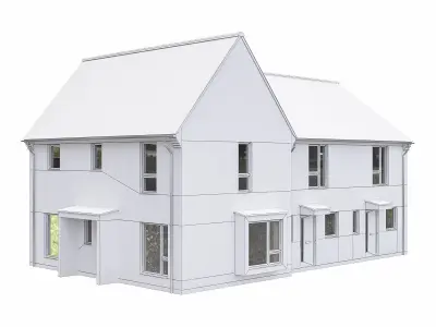 Neighborhood Houses P22 Low-poly 3D model