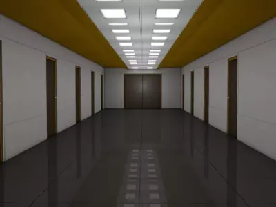 Apartment Corridor  Low-poly 3D model