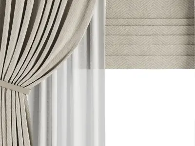 Curtain Set M43 3D model