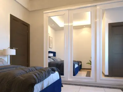 Modern apartment interior Scene 3D model Low-poly 3D model