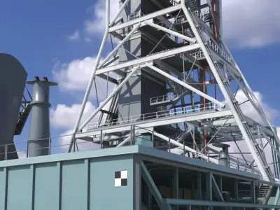  Industrial Launch Tower Platform 