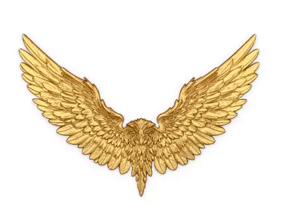 Wings Printable carved decor 20 3D print model