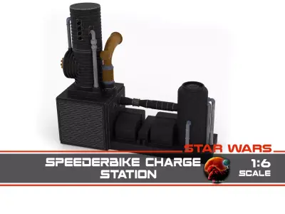 Speederbike Charge Station 1-6 scale Hottoys 3D print model