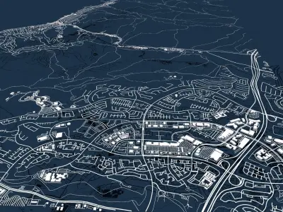 Cityscape Laguna Beach California USA  3D model