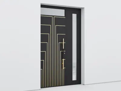 Aluminium door 295 3D model